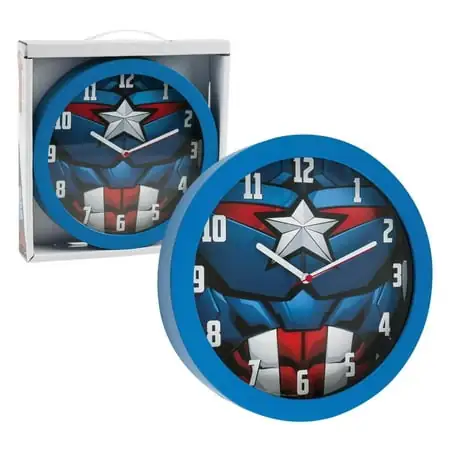 Marvel Captain America 9 . 5 " Wall Clock photo Marvel Captain America 9 . 5 " Wall Clock photo