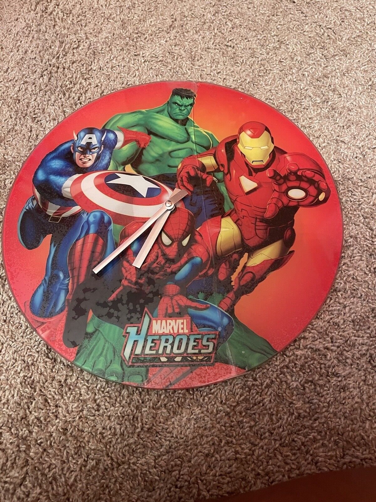 Marvel Heroes Wall Clock Tested READ