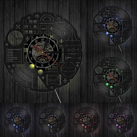 Math Equation Artwork Science Wall Art Wall Clock Math Formulas Vinyl Record Wall Clock Math Geeks Science Nerds Teachers Gift