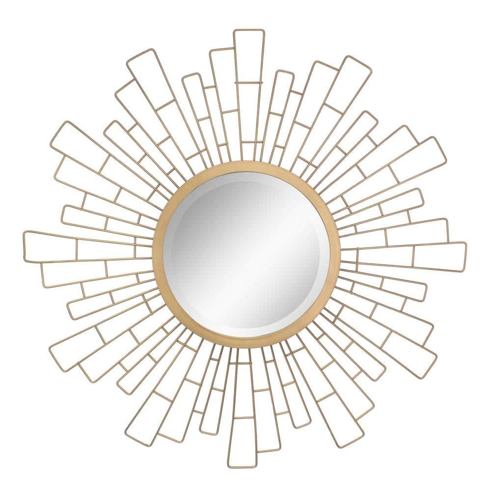 Medium Irregular Gold Contemporary Mirror (23.75 in. H x 23.75 in. W)