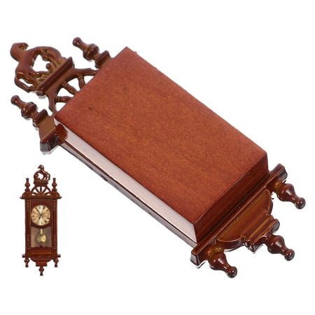 Mini Grandfather Clock Furniture Vintage Decor Miniature Pendulum Decoration Decorative