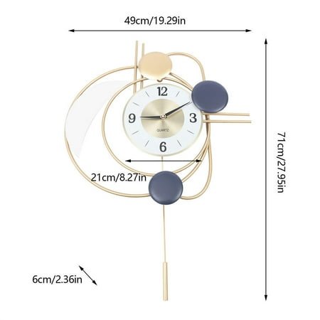 Modern 27.95 Wall Clock Luxury Mute Hanging Clocks Large Art Home Décor Clock