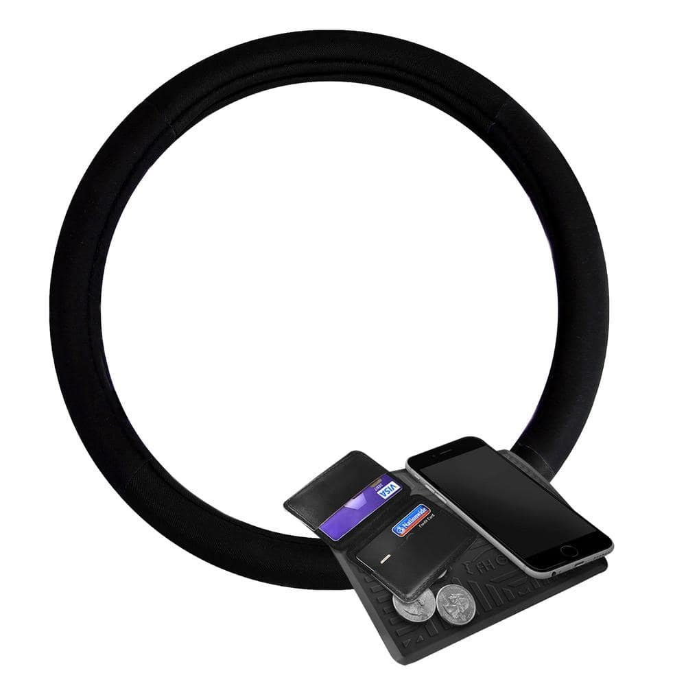 Modernistic Flat Cloth Steering Wheel Cover and 4-Seat Belt Pads