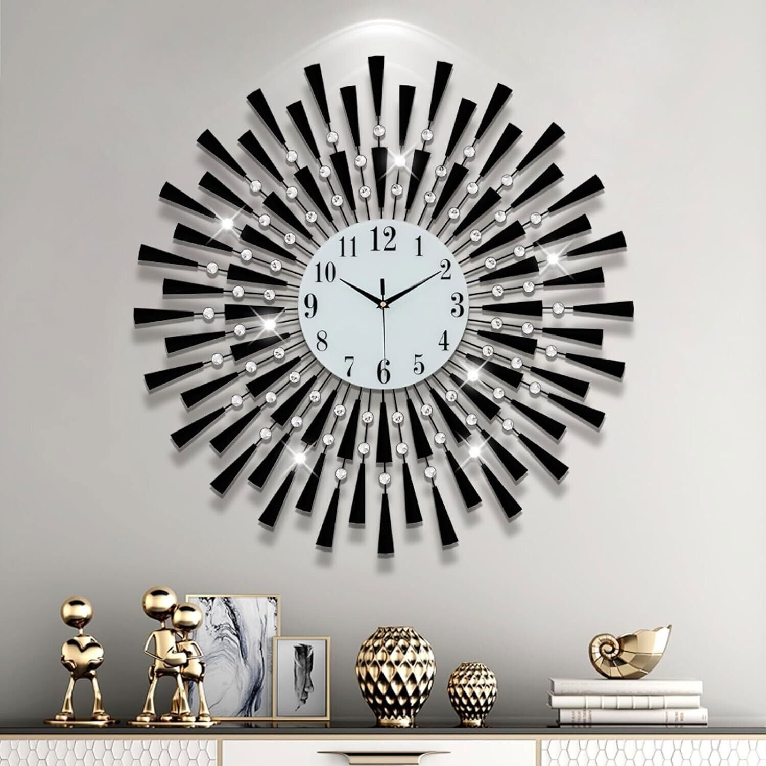 Modern Large Wall Clocks for Living Room Decor Big Silent Wall Clock B...