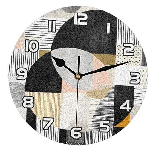 Modern Painting Wall Clock Silent Non-Ticking Art Abstract Modern Modern 1