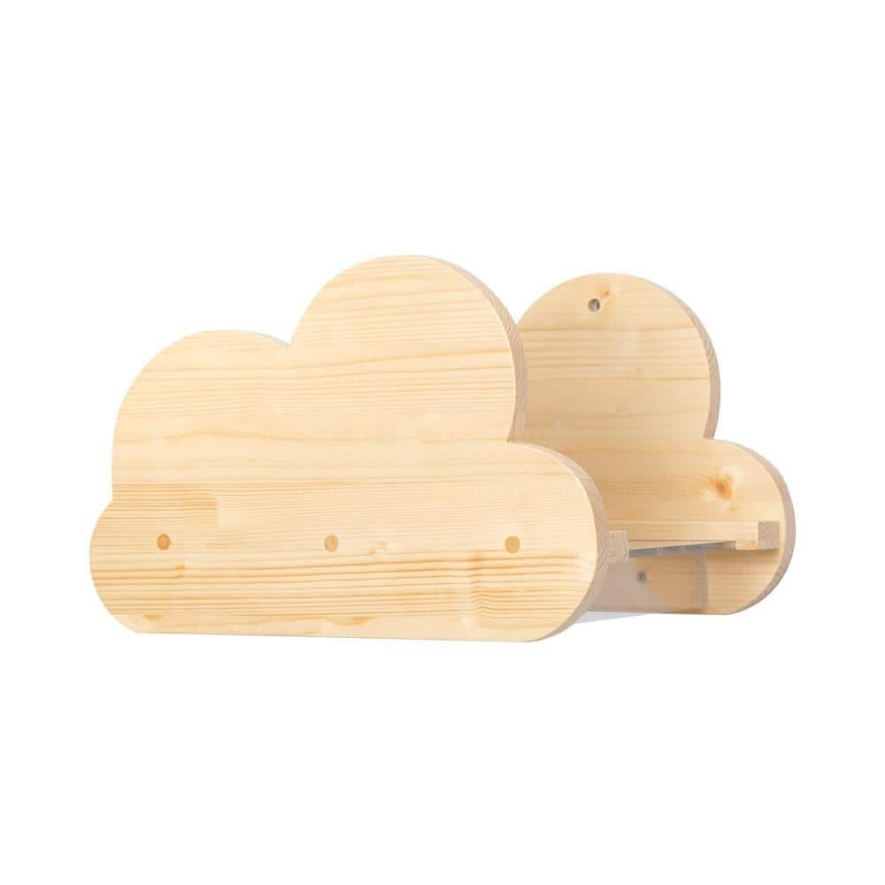 MYZOO MOKU Cloud-Shaped Wall Mounted Cat Shelves Solid Wood with Acrylic Plate...
