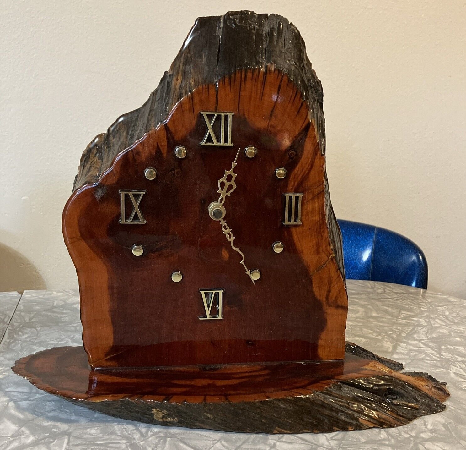 Native American Wood Mantle Clock By Eversoll Originals Works