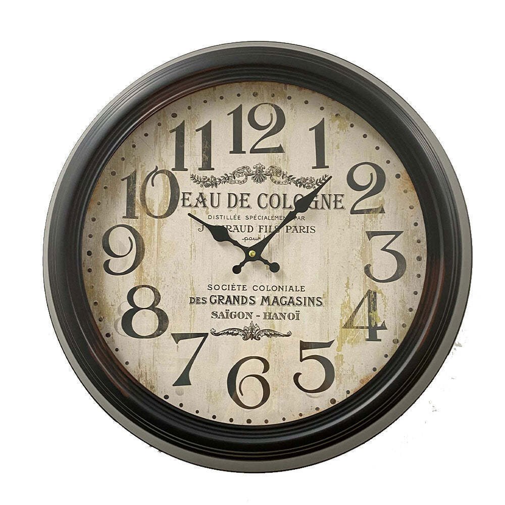 New High Quality Decorative Antique Metal Frame Large Wall Clock 46x46x8cm