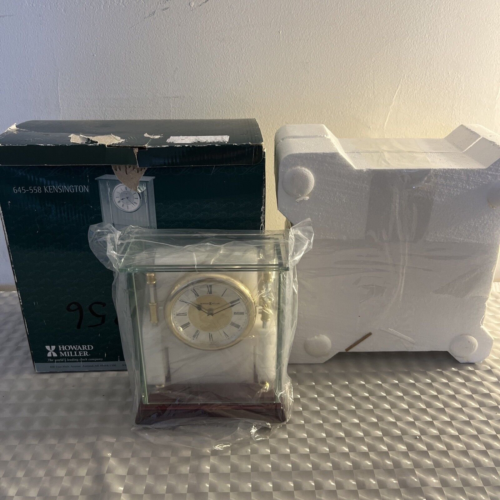New Howard Miller 645-558 Kensington Table Mantel Shelf Clock With Box