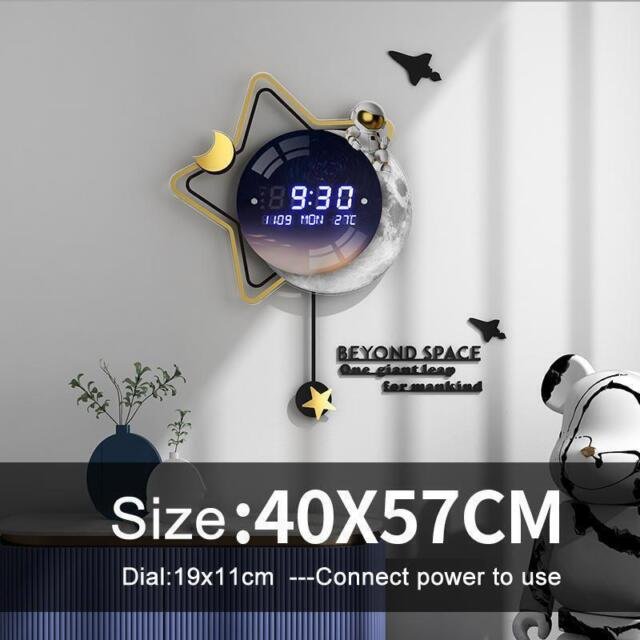 New Modern LED Digital Wall Clock Luminous Mute Electronic Creativity Wall Clock