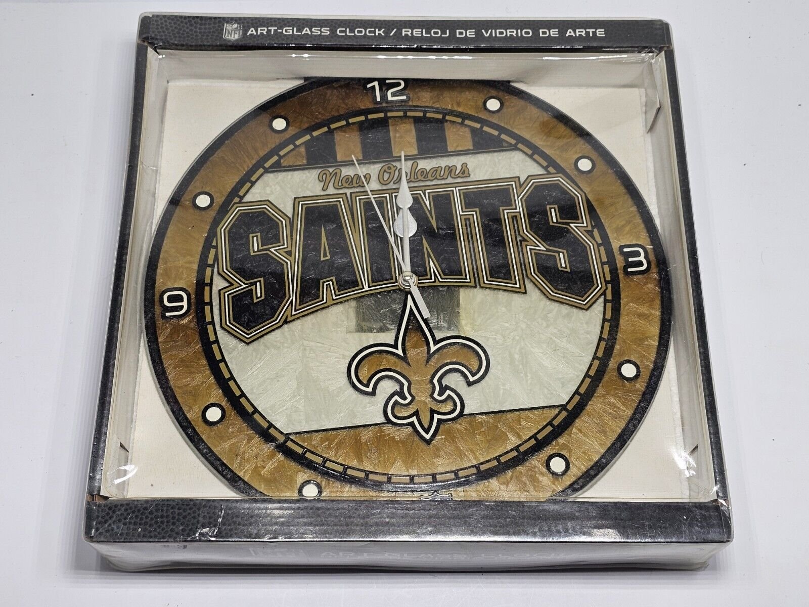 New Orleans Saints NFL Art Stained Glass Wall Clock 2008