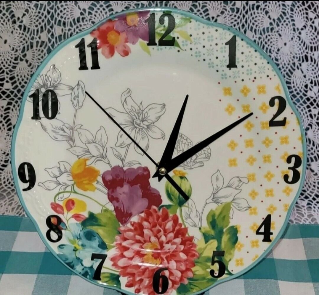 New Pioneer Woman BLOOMING BOUQUET Custom Made Clock