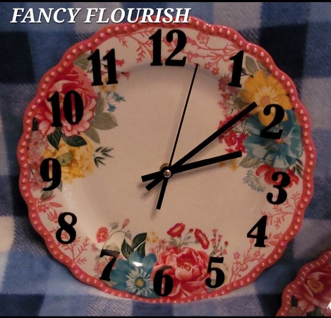New Pioneer Woman FANCY FLOURISH Custom Made Clock