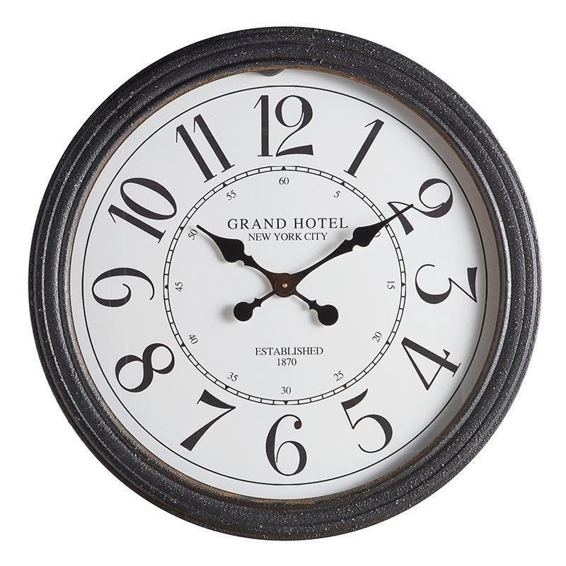 New York Grand Hotel Non Ticking Decoration Wall Clocks for Living Room Bedroom