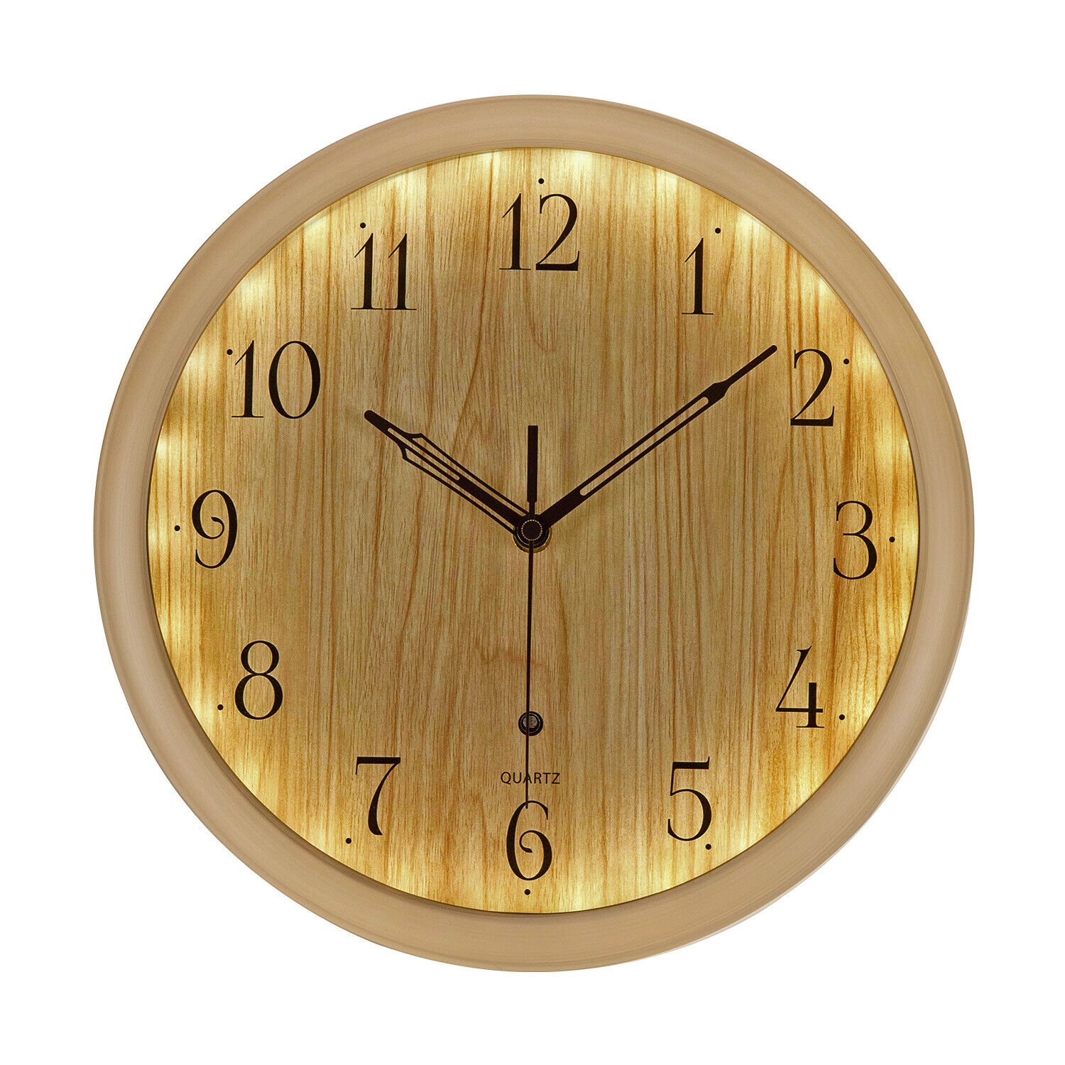 Night Light Wall Clock Lighted up Wall Clock Glow in The Dark Battery Operated