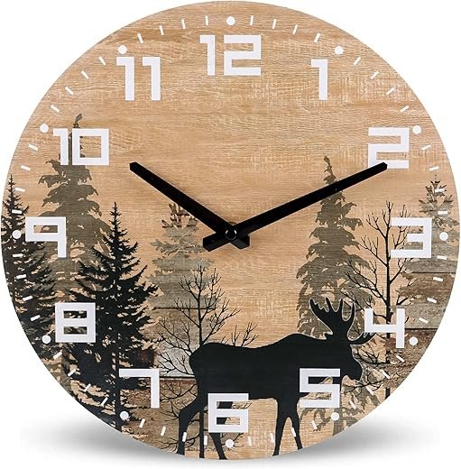 Best Stupell Industries Rustic Wildlife Moose Vanity Clocks