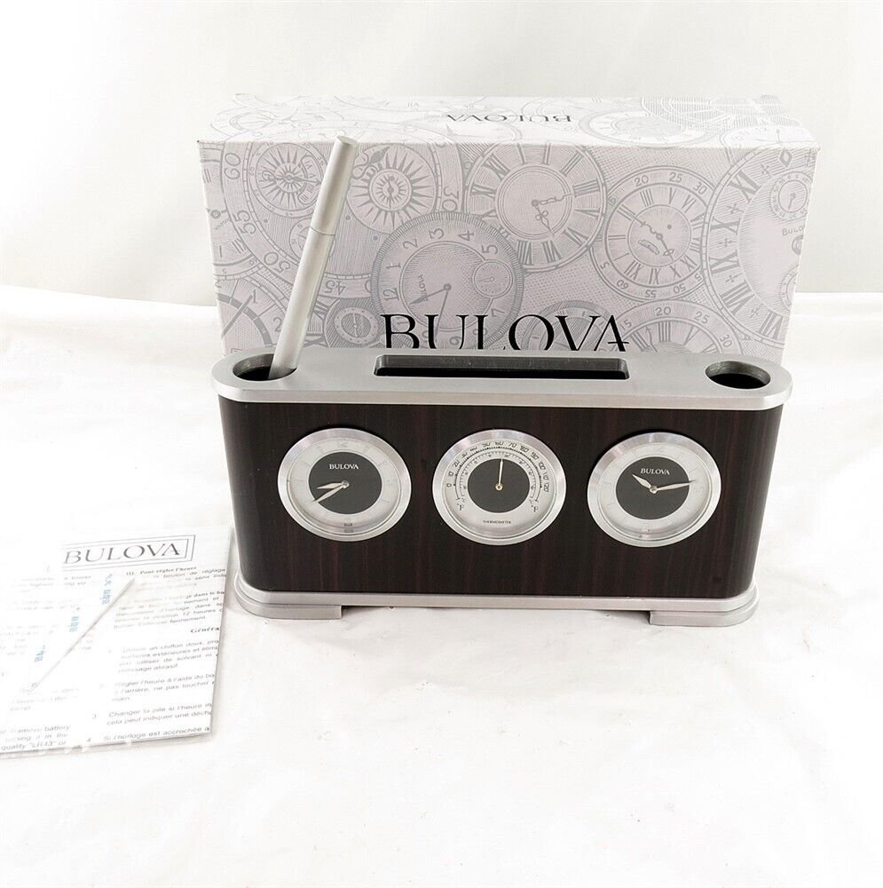 NOS Bulova B5005 Woodside Executive Desk Clock