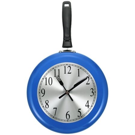 NUOLUX Wall Clock Clock Pan Frying Kitchen Decorative Non Ticking Silent Clocks Bathroom Room Clocks Teaching Farmhousetime