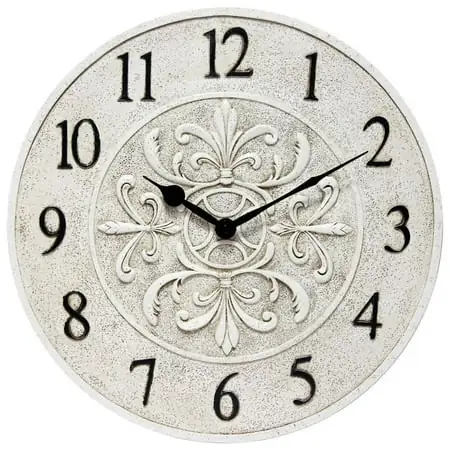 Off White Blanc Fleur Wall Clock