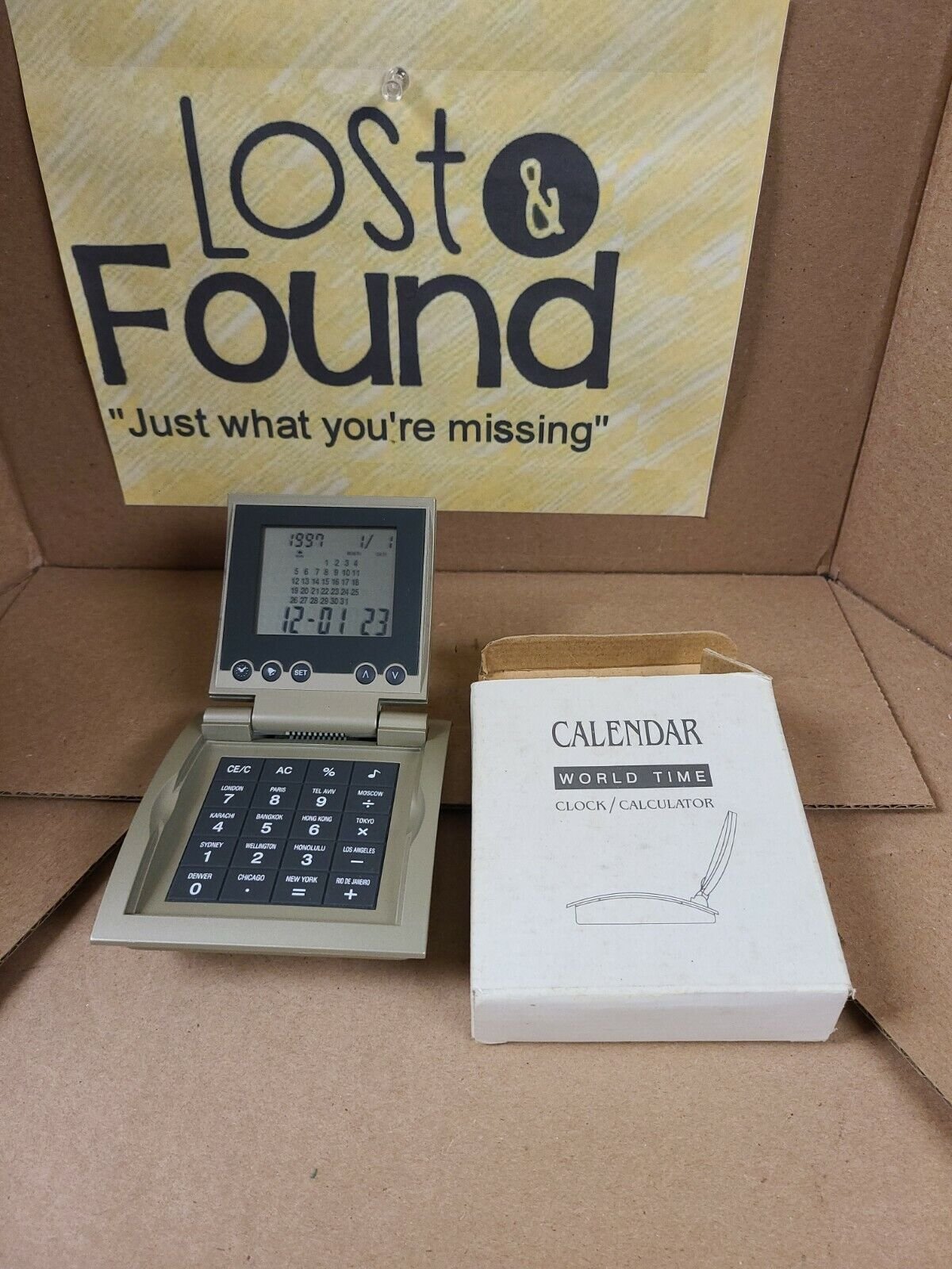 Olympic World Time Zone Digital Desk Clock Calender 1996