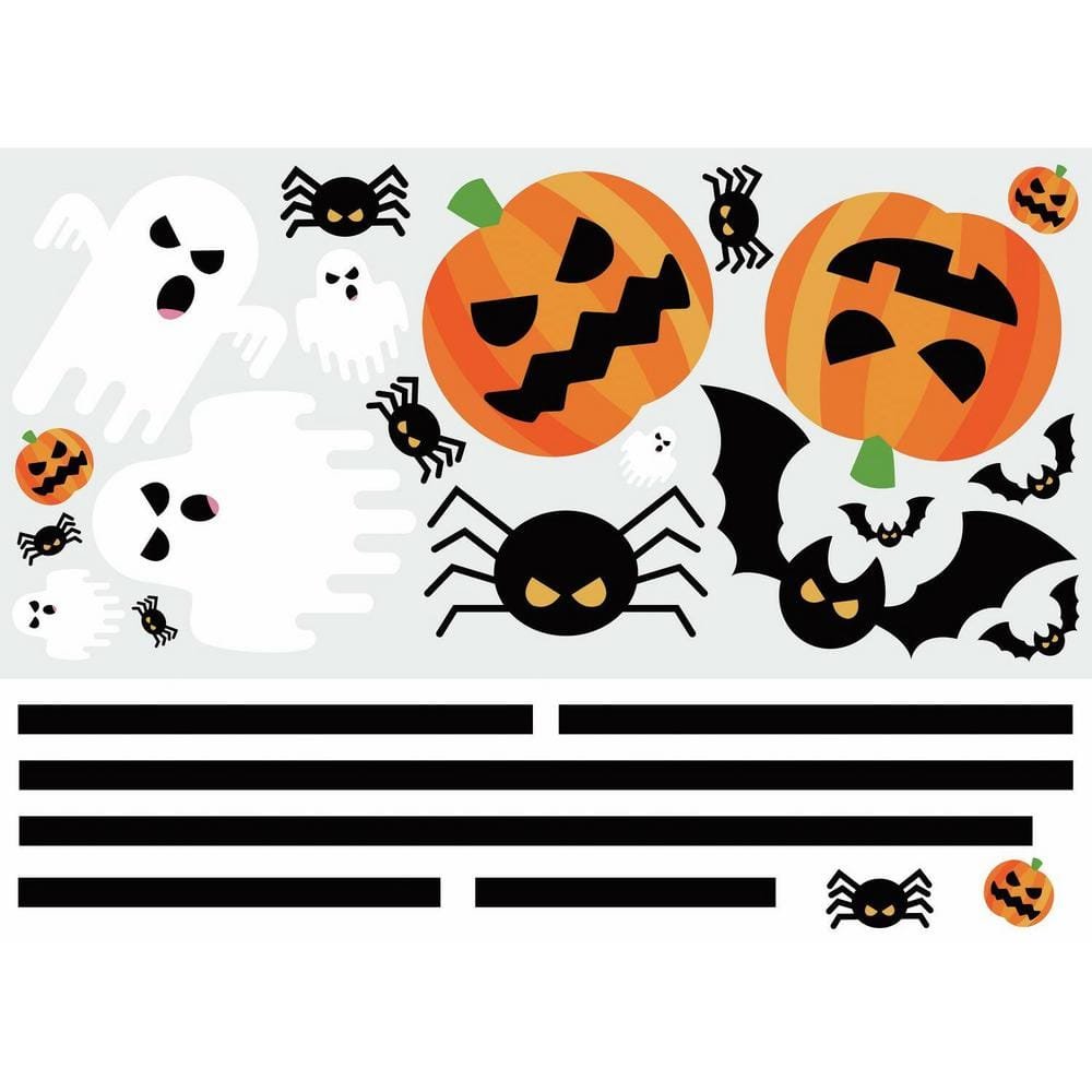 Orange Halloween Glow in the Dark Peel and Stick Giant Wall Decals