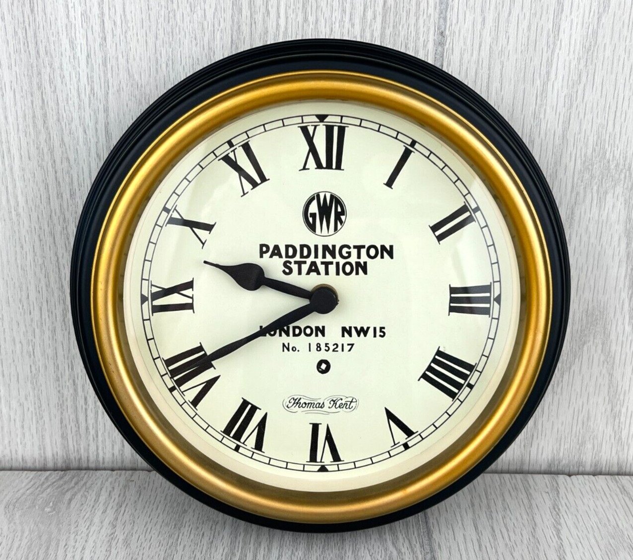 Paddington Station Wall Clock by Thomas Kent 9” Circular Made in England RARE!