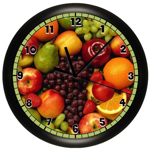 Personalized Clock - Fruit, Kitchen, Assorted Fruit