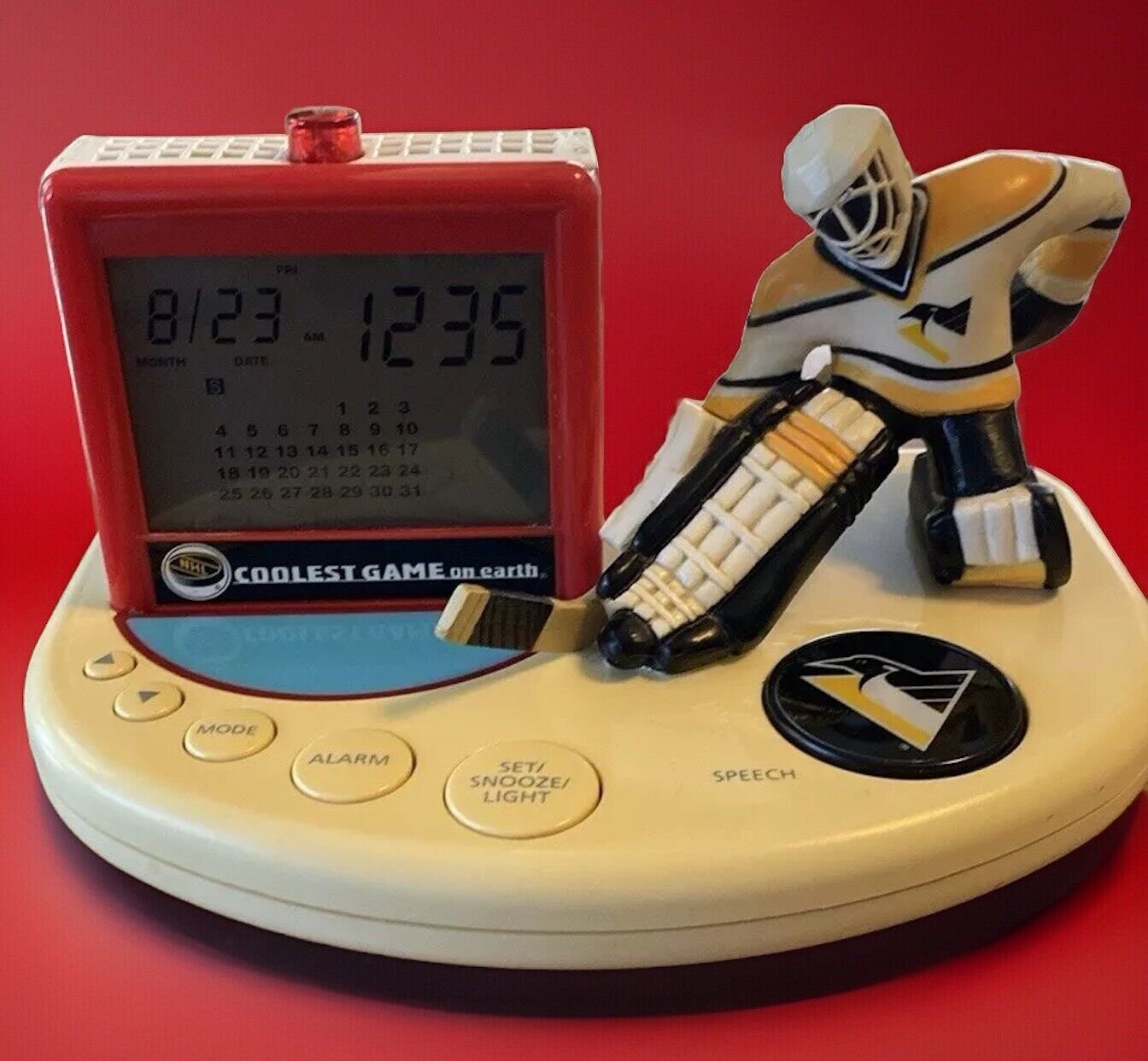 Pittsburgh Penguins Hockey Alarm Clock NHL