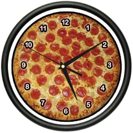 PIZZA Wall Clock place kitchen decor italian food art