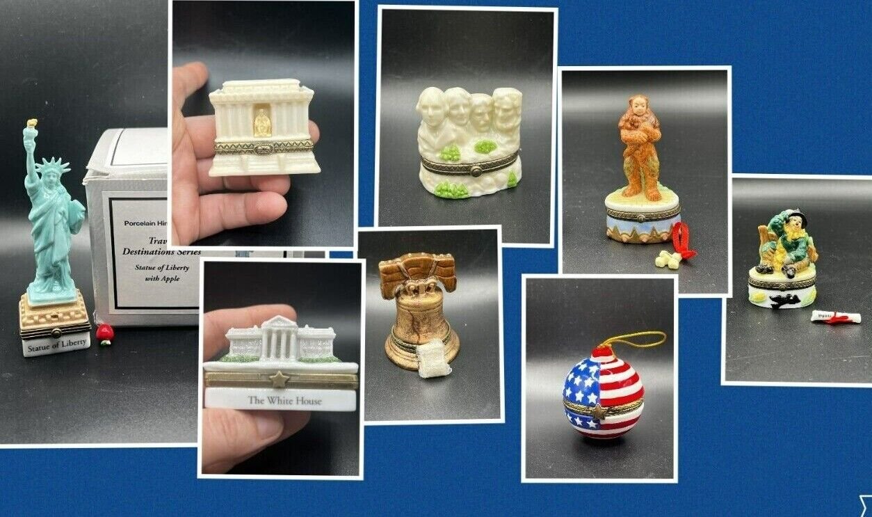 Porcelain / Ceramic TRINKET BOXES HINGED - Your Choice - $4.50 FLAT Shipping