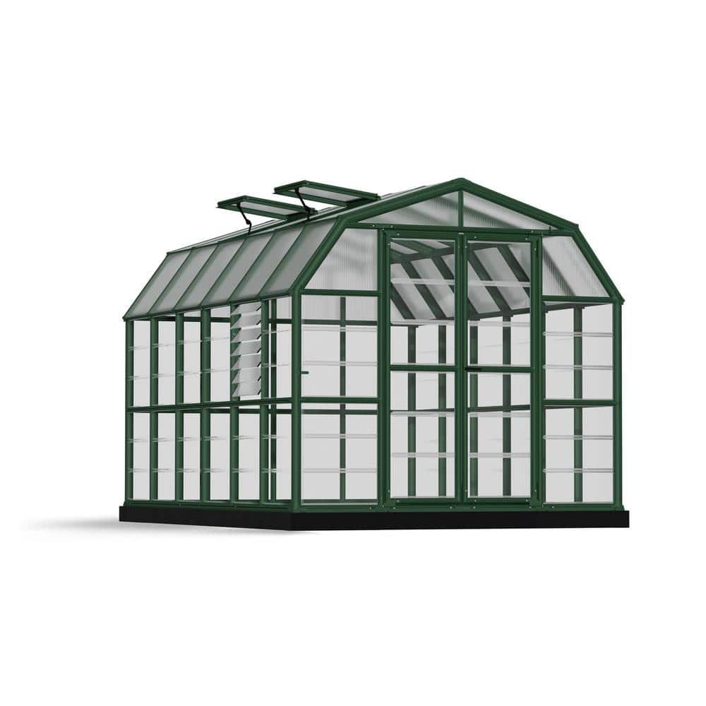 Prestige 8 ft. 8 in. x 12 ft. 9 in. Green/Clear Barn...