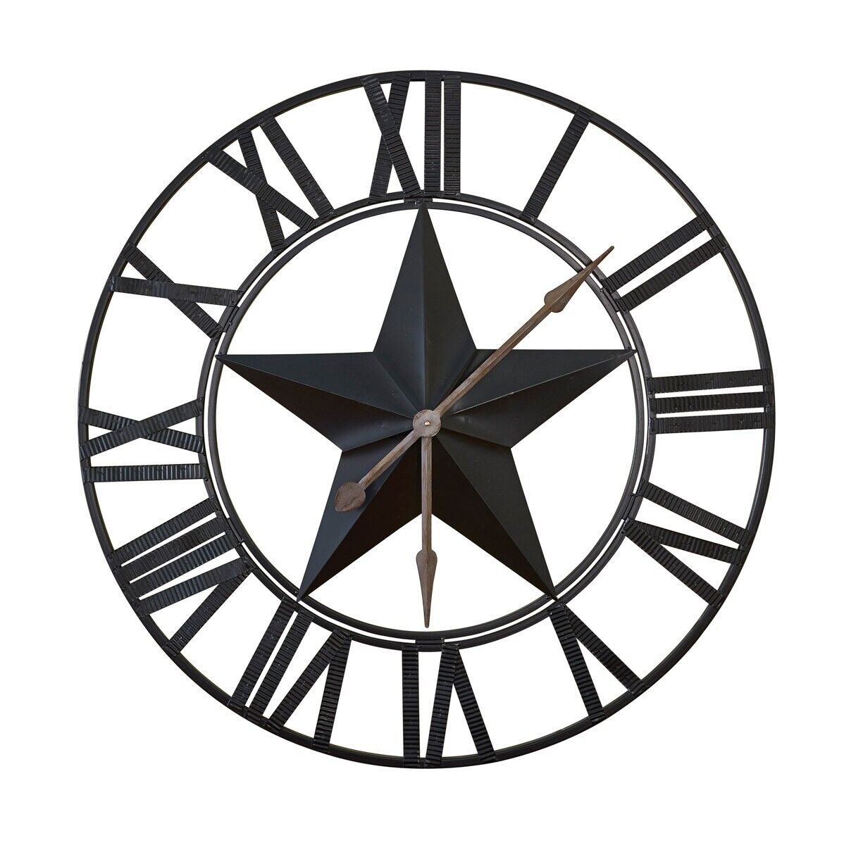 Primitive Star Wall Clock Country Farmhouse Home Decor