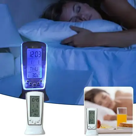 Projection Alarm Clock Vintage Kitchen Decor Kids Night Light Clock Digital Backlight Alarm Clock