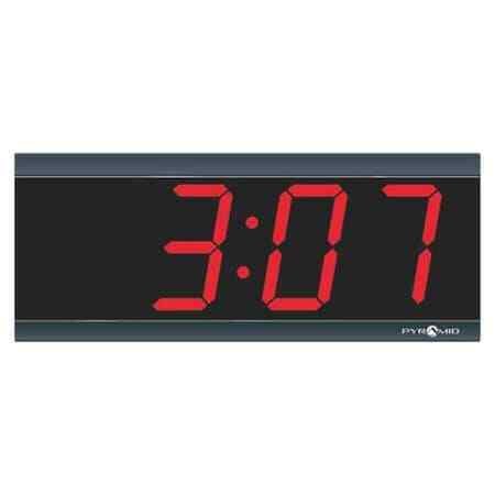 Pyramid 9D34br 11-1/4" Digital Led Wireless Synchronized Clock, Black