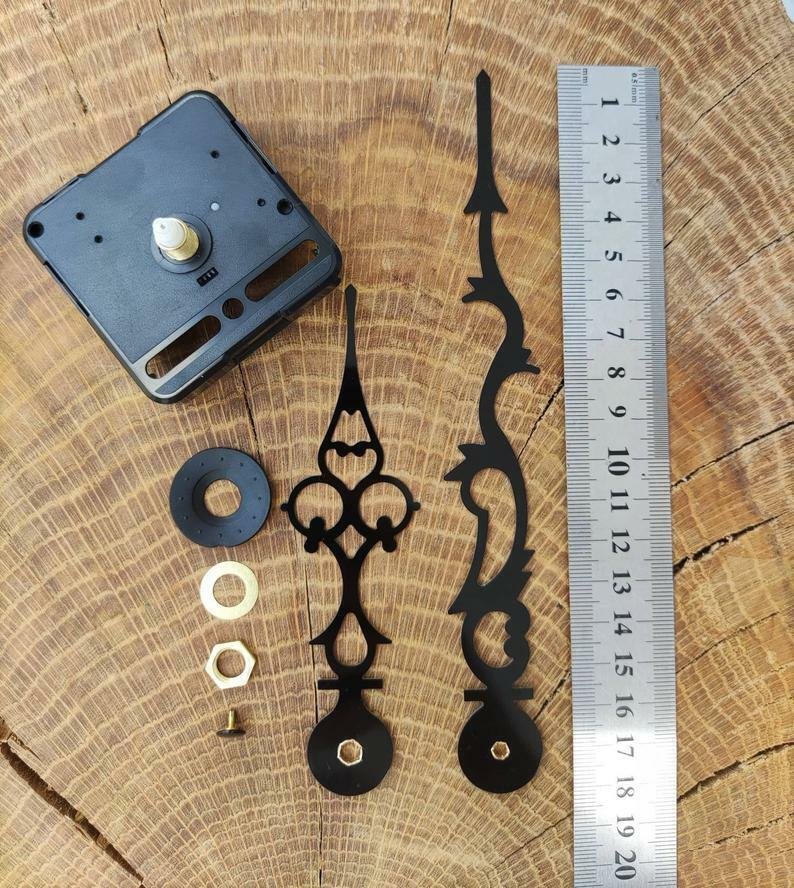 Quality Silent Quartz DIY clock mechanism movement Kit LARGE Hands Wall clock