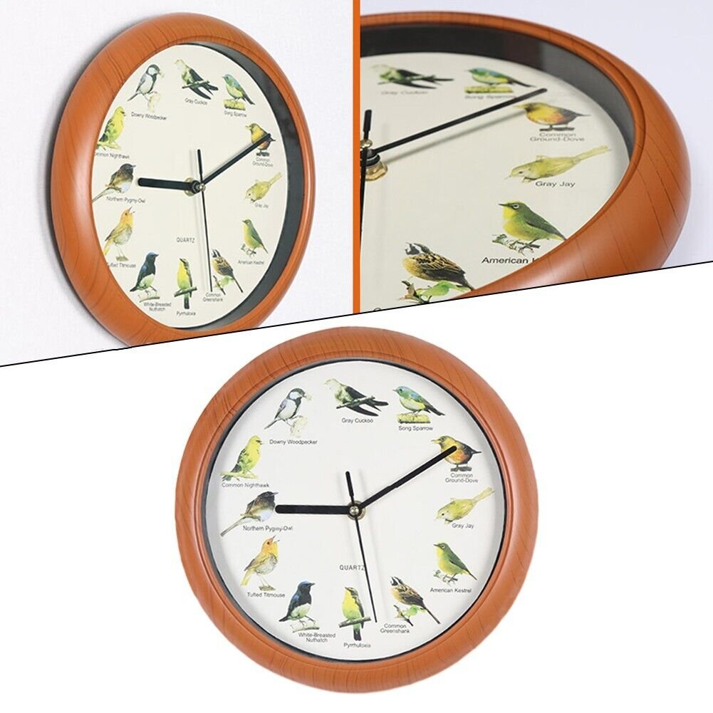 Quartz Singing Bird Wall Clock Home Decoration Features Singing Bird Wall Clock