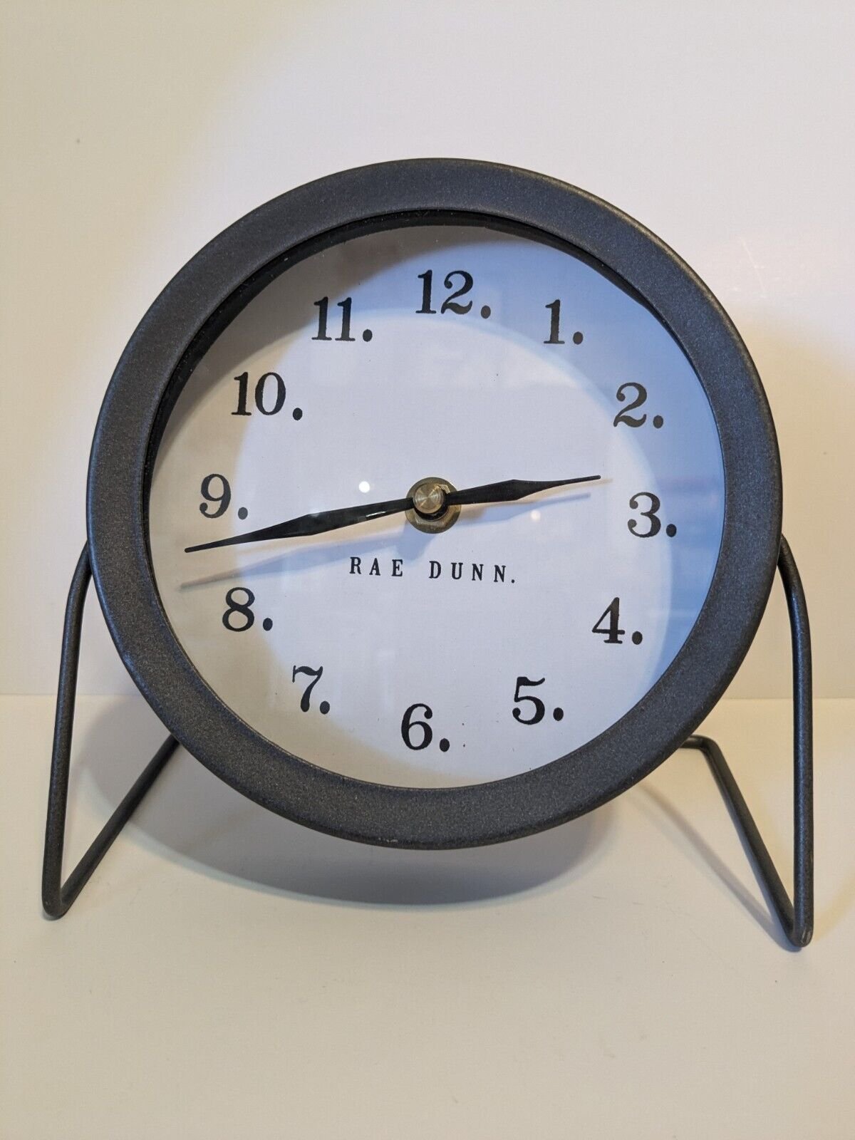 Rae Dunn Small Grey Table Clock 1 Double A Battery