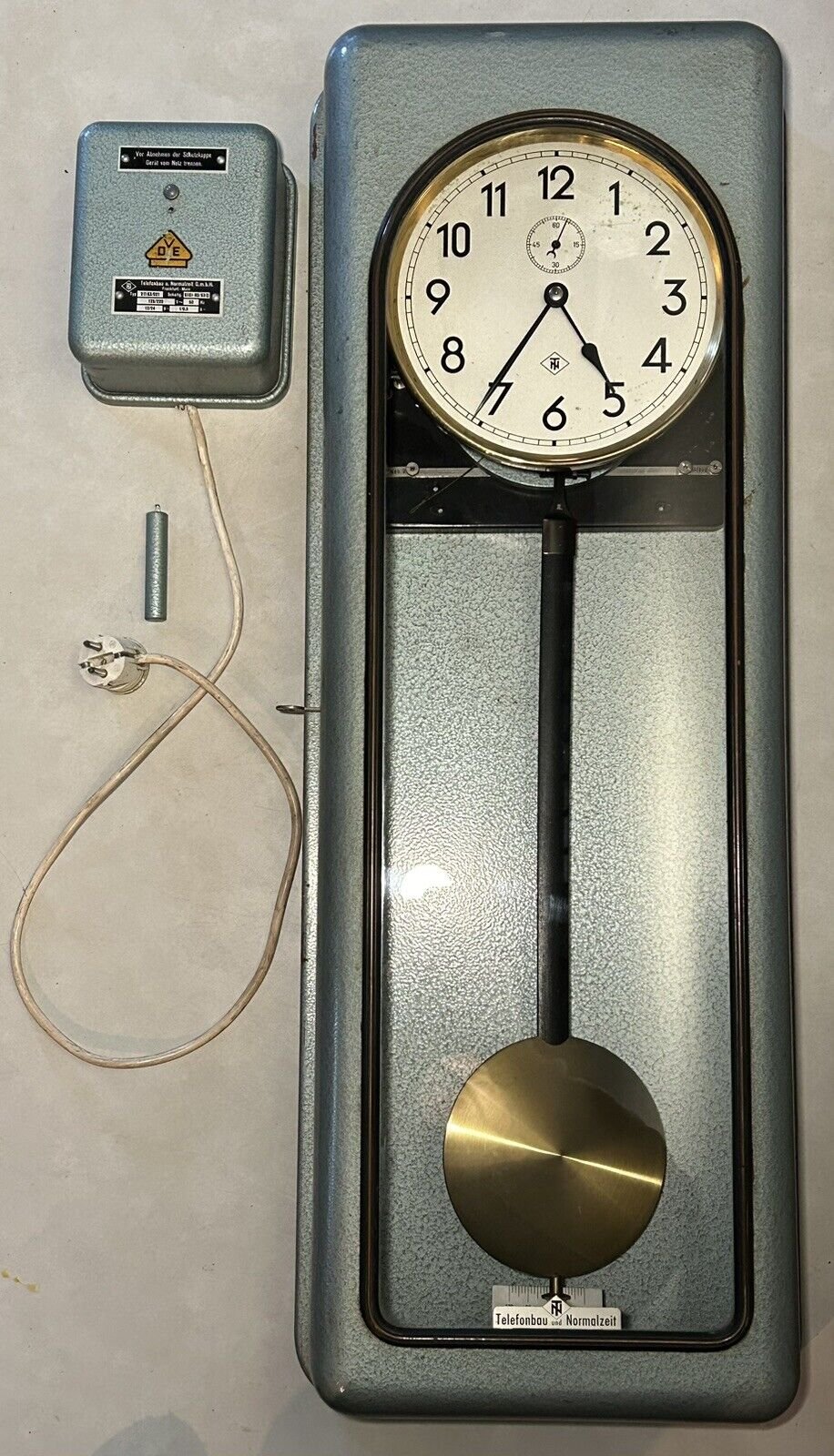 Rare Precision Master Railway Railroad Regulator Clock Telefonbau Normalzeit