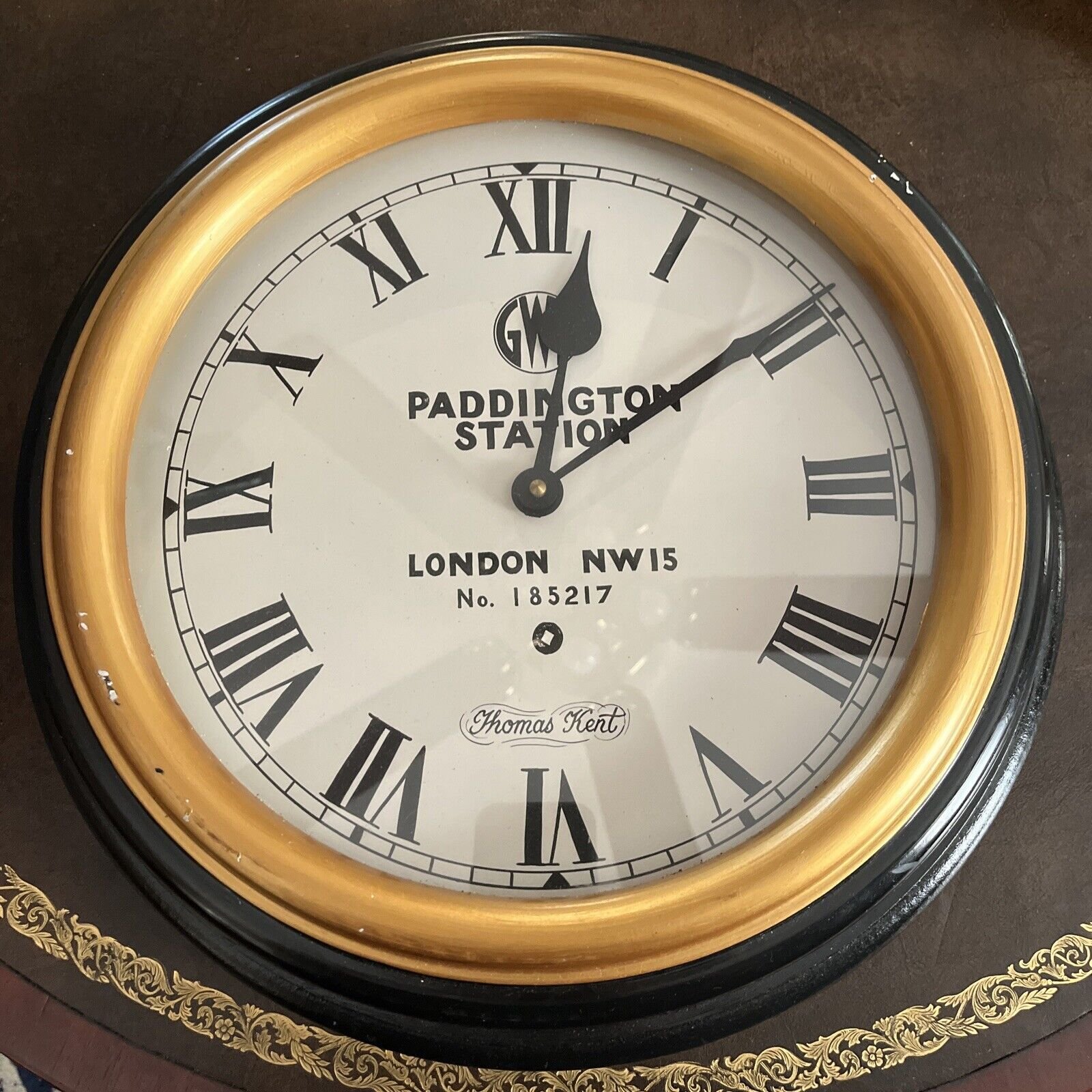 Rare Vintage THOMAS KENT Paddington Station Circular Wall Clock Made In England
