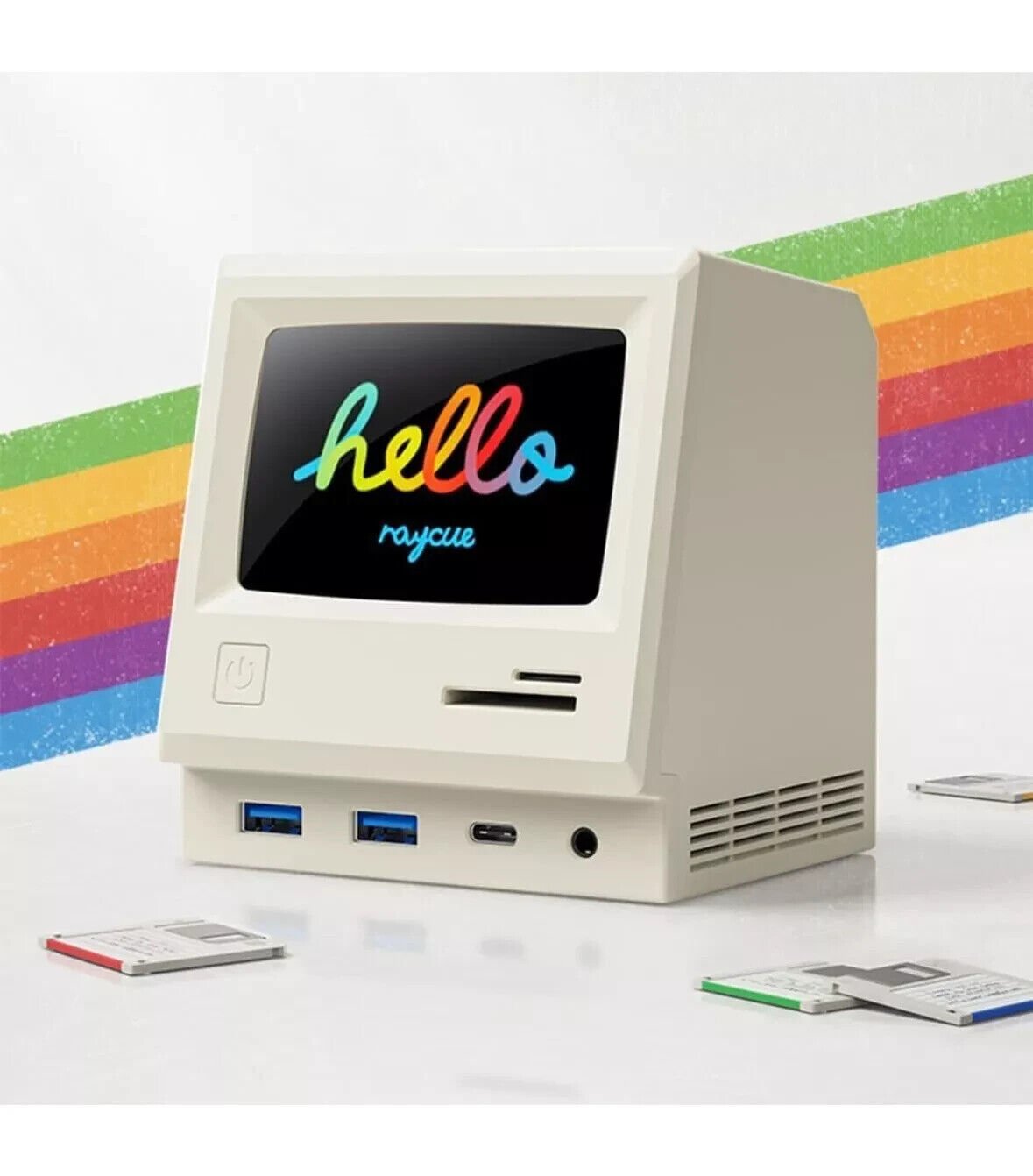 RayCue 128K SE Docking Station Triple Monitor, Digital Clock/Photo Frame,13-in-1