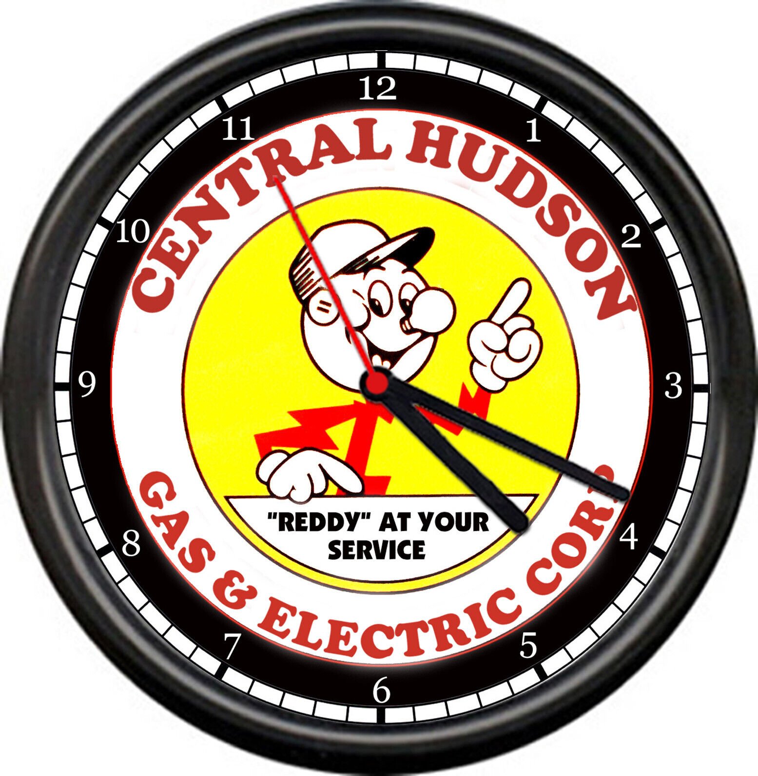 Reddy Kilowatt Central Hudson Gas & Electric Corp Service Sign Wall Clock