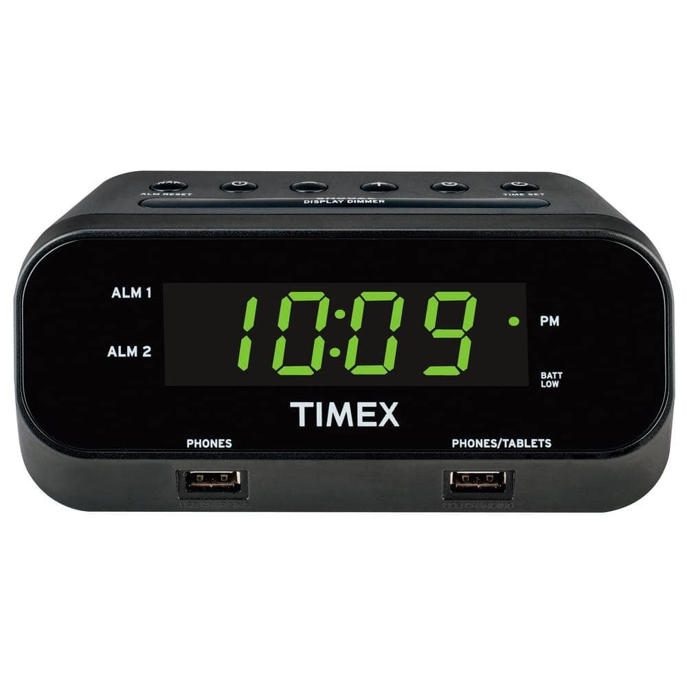 RediSet Dual Alarm Clock with Dual USB Charging and Extreme Battery Backup