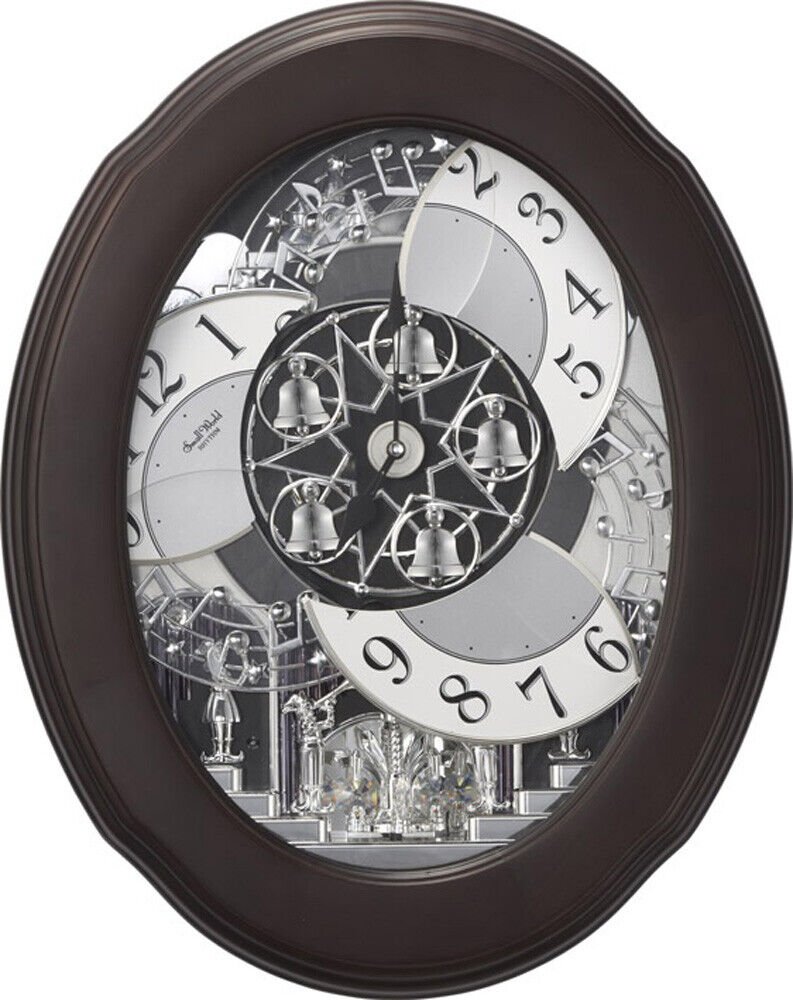 Rhythm Clocks Nostalgia Espresso Magic Motion Clock (4MH871WU06)