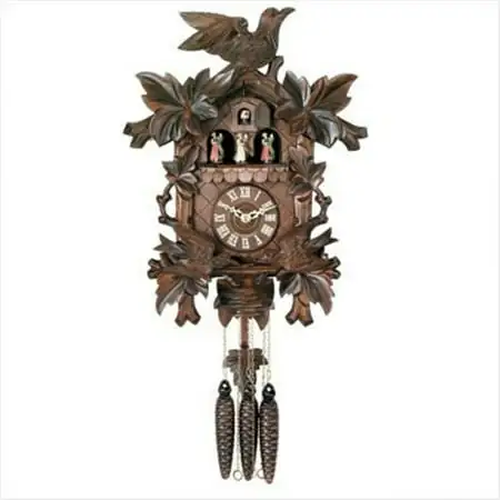 River City Clocks Eight Day Musical Cuckoo Clock with Dancers Moving Birds Feed Bird Nest photo River City Clocks Eight Day Musical Cuckoo Clock with Dancers Moving Birds Feed Bird Nest featured
