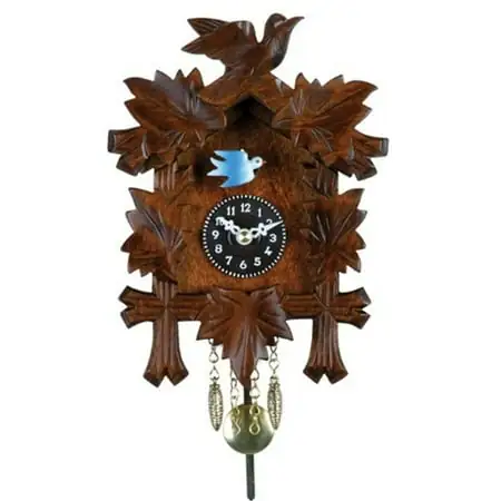 River City Clocks Quartz Novelty Clock Five Leaves & One Bird with Moving Blue Bird photo River City Clocks Quartz Novelty Clock Five Leaves & One Bird with Moving Blue Bird featured image