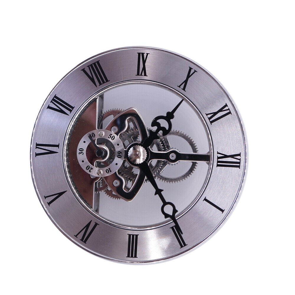 Roman Numeral Clock Digital Wall Clocks Gear Movement Round