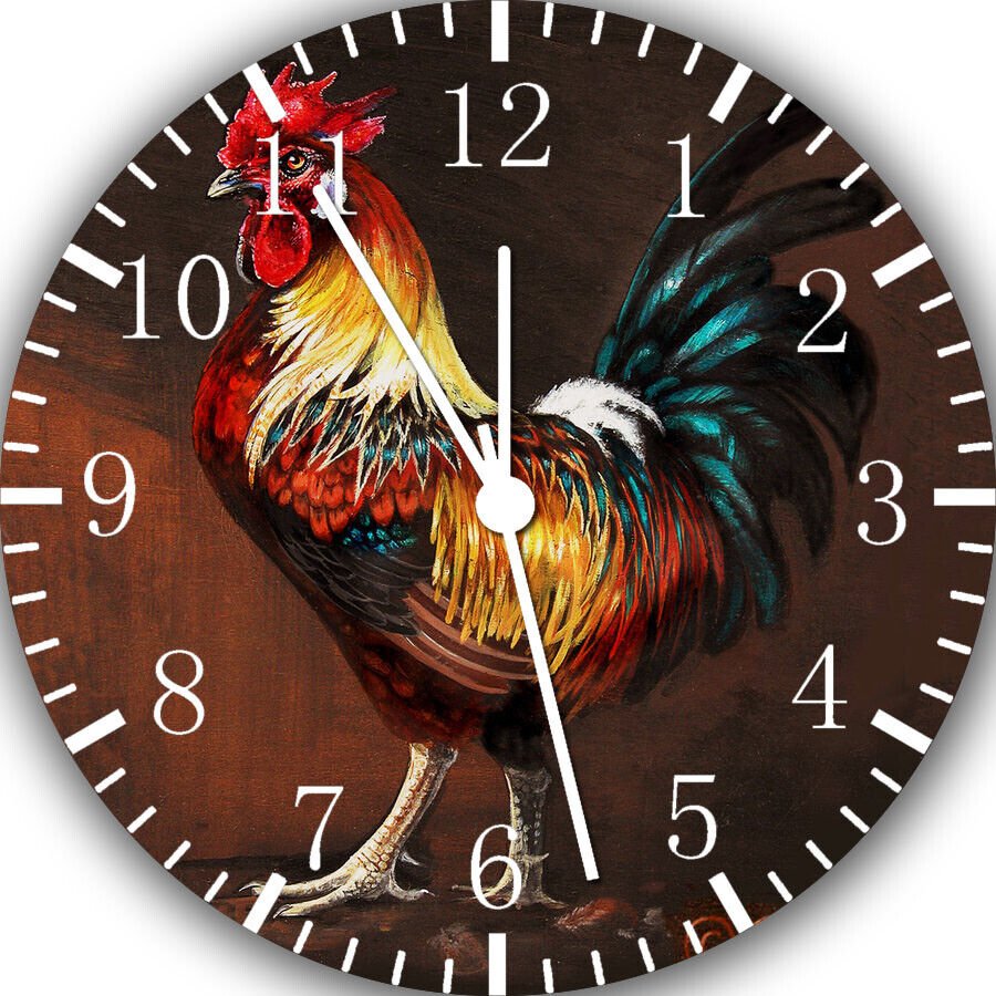 Rooster Wall Clock G118 Personalized option with adding names