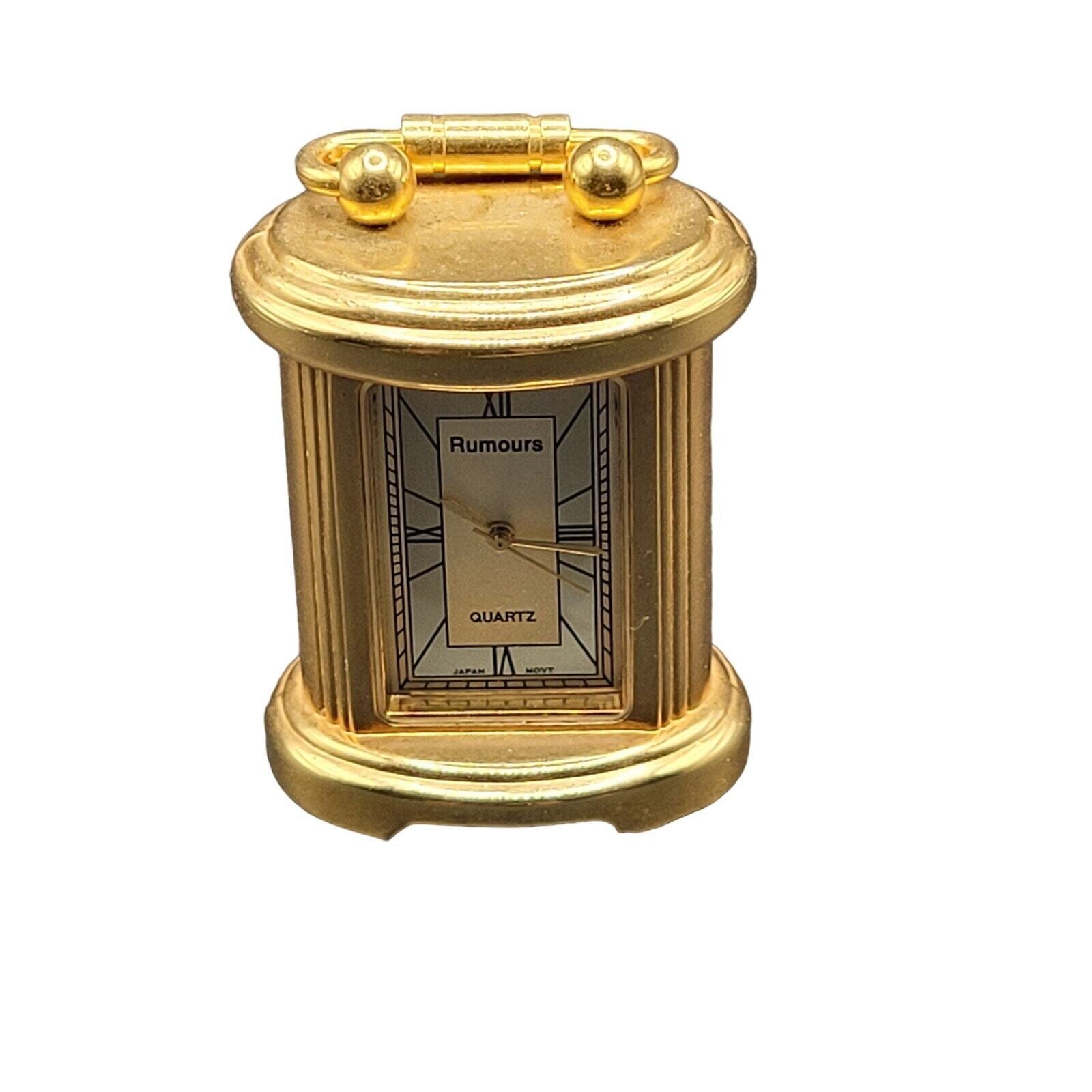 Rumours ~ Mini quartz desk clock ~ 2"x1.5" approx. ~ new batt ~ back is loose