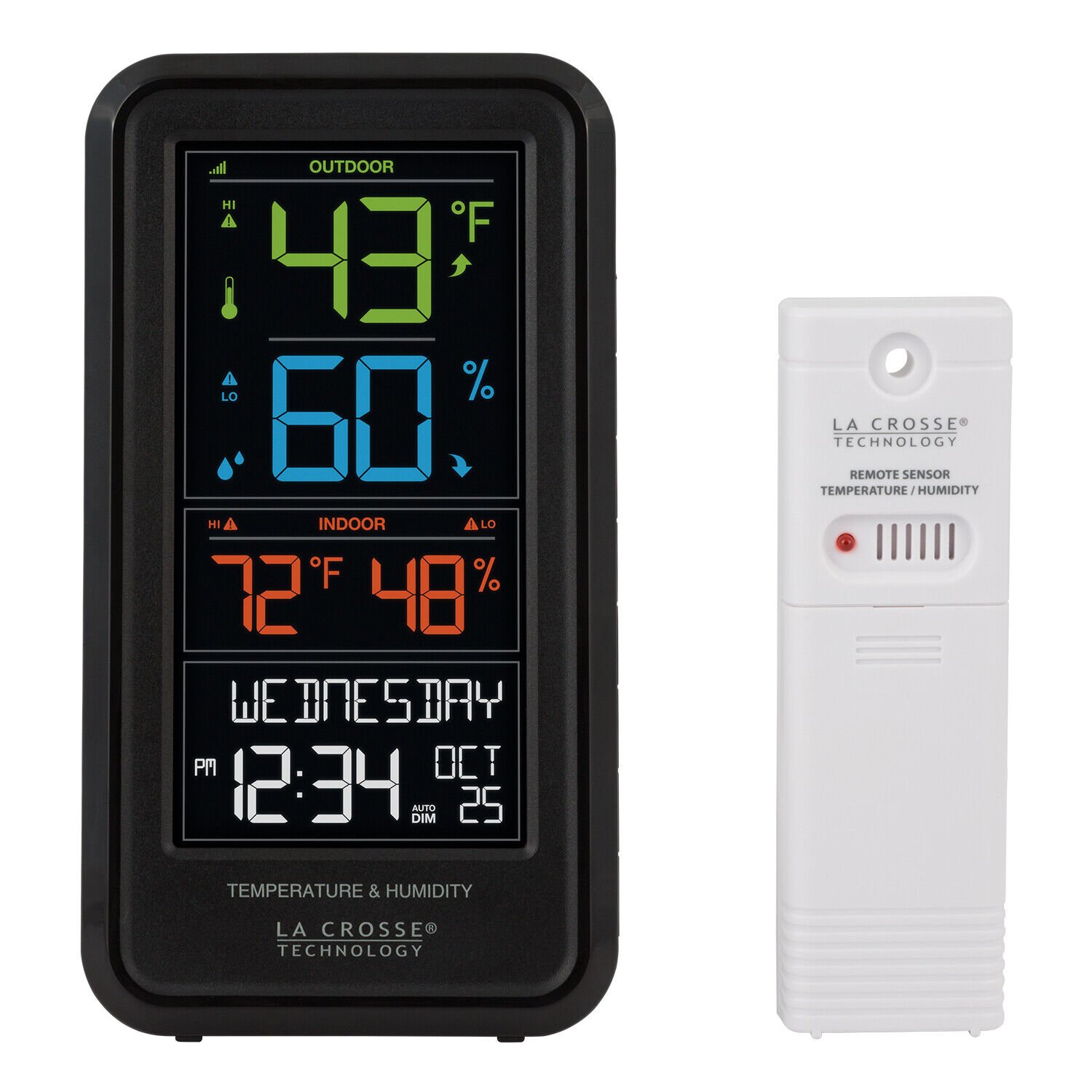 S82967 La Crosse Technology Color Weather Station with TX141TH-BV3 - Open Box