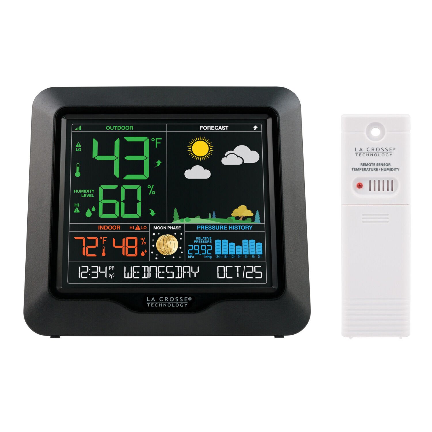 S84107 La Crosse Technology Wireless Color Weather Station TX141TH-BV3 Open Box